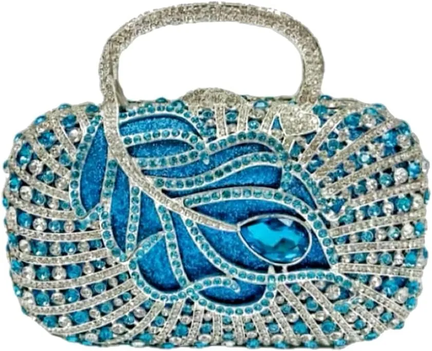 Women Noble Marquise Crystal Diamond Evening Bag Elegant Rhinestone Clutch Purses for Reunion Formal Cocktail