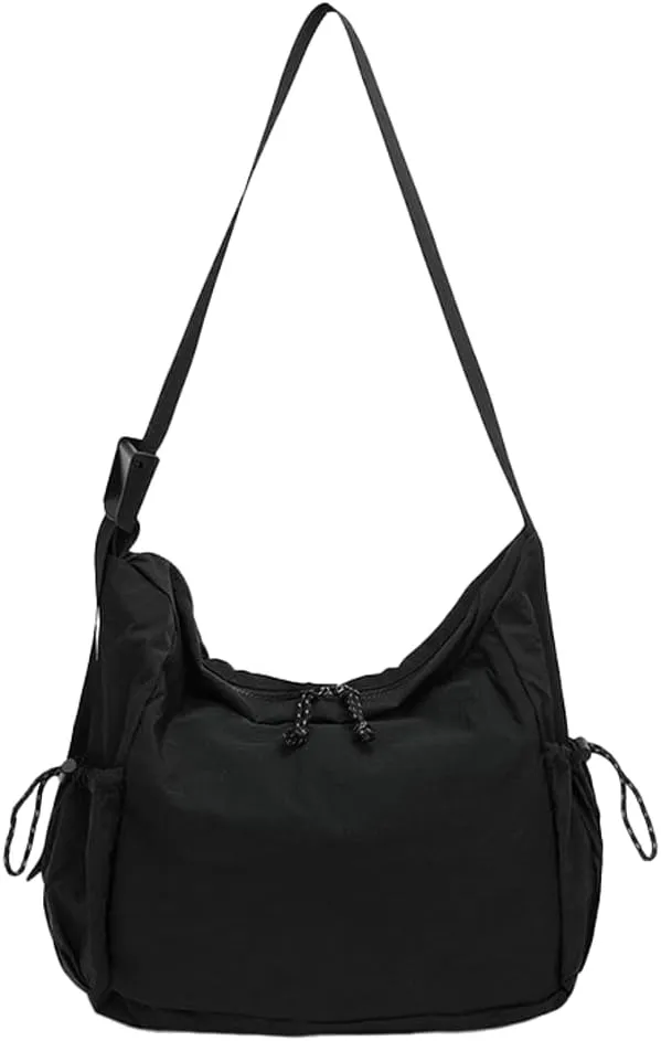 Women's Casual Nylon Hobo Bag Large Tote Light Shoulder Crossbody Bag Stylish Handbag Top Handle Purse