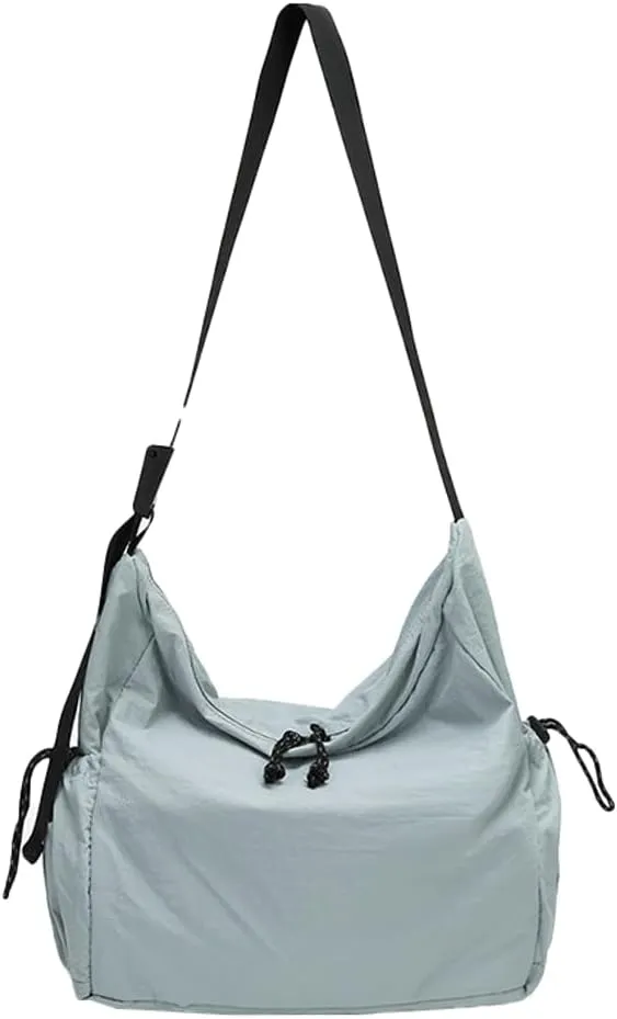 Women's Casual Nylon Hobo Bag Large Tote Light Shoulder Crossbody Bag Stylish Handbag Top Handle Purse