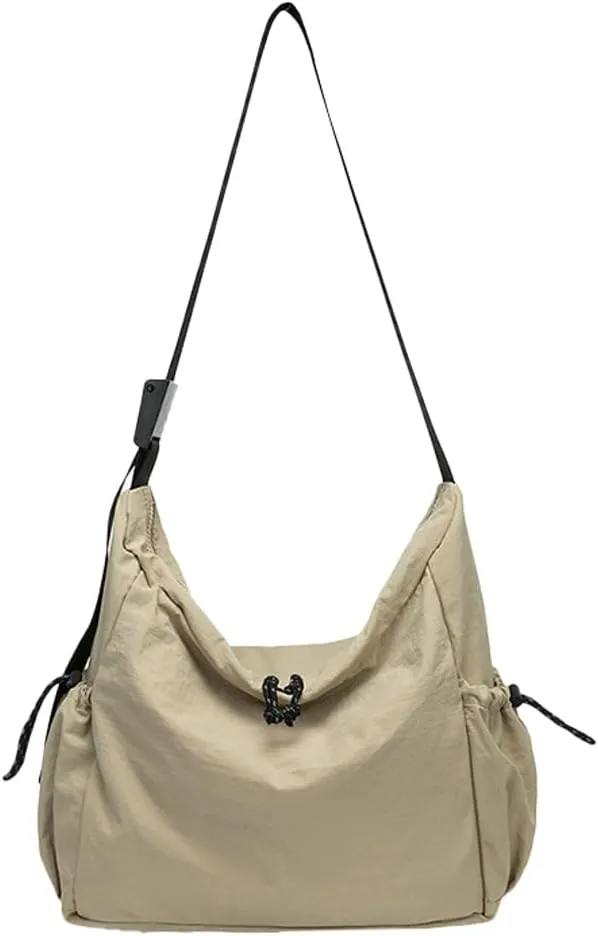 Women's Casual Nylon Hobo Bag Large Tote Light Shoulder Crossbody Bag Stylish Handbag Top Handle Purse