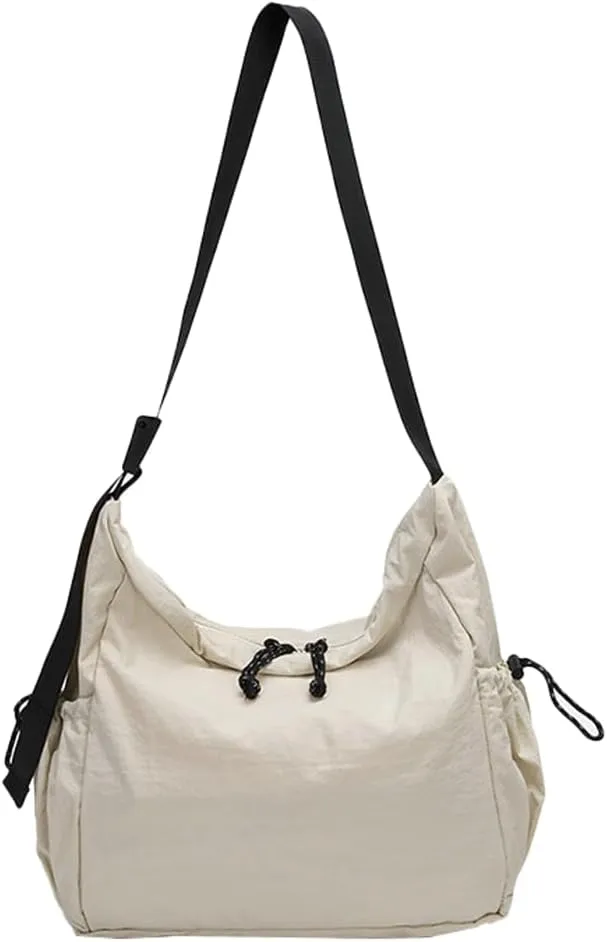 Women's Casual Nylon Hobo Bag Large Tote Light Shoulder Crossbody Bag Stylish Handbag Top Handle Purse