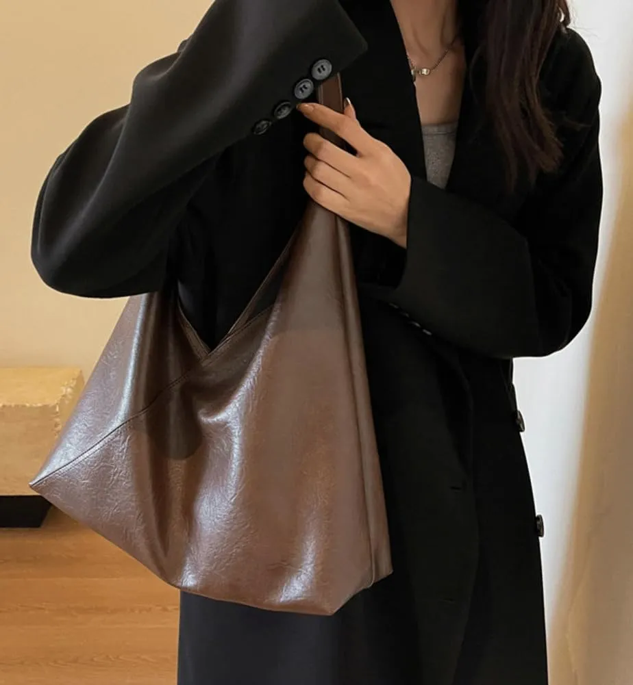 Women's Tote Bags Casual Handbags Soft Vegan Leather Shoulder Purse Stylish Trendy Large Working Top Handle Satchel