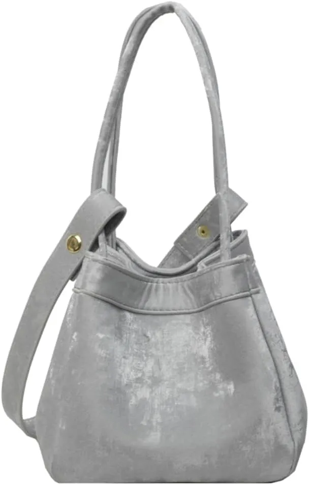 Womens Vegan Leather Handbags Chic Shoulder Bag Small Bucket Tote Bag Y2k Purse Satchel 2024