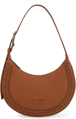 Wrangler Crescent Shoulder Bag for Women Trendy Half Moon Bag Small Crossbody Purse and Handbags With Extension Strap