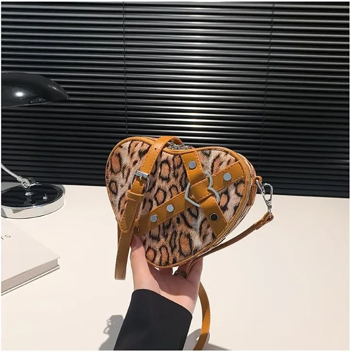 y2k Cheetah Purses for Women Handbag, Grunge Fashion Hobo Bag Ladies Chic Shoulder Bags Leopard Print Sling Purse (brown)